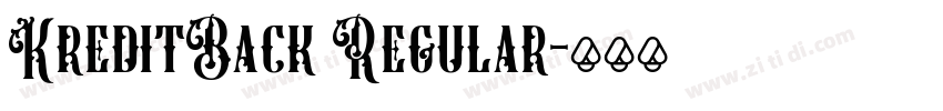 KreditBack Regular字体转换